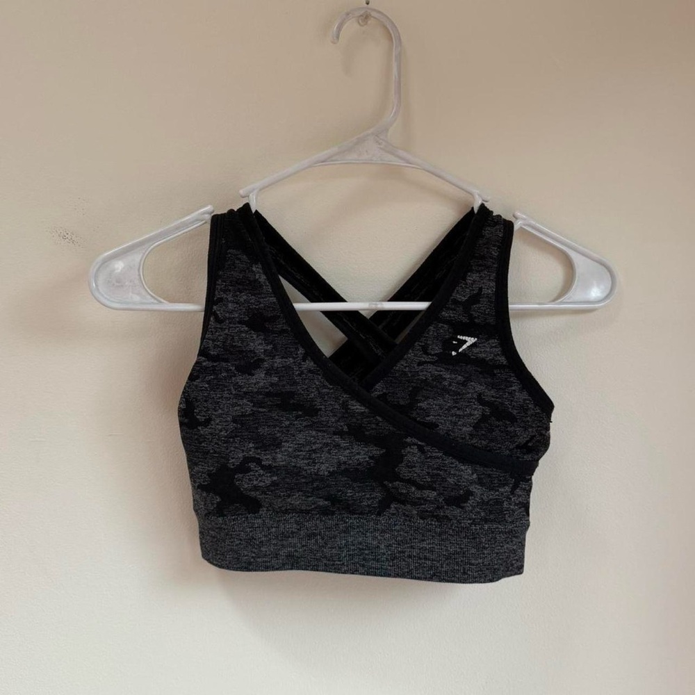 Gymshark camo crossover sports bra